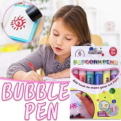 3D Puffy Paint Stifte – 6er-Set mit Wärme-Effekt