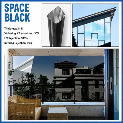 ☀️ One-Way Privacy Window Film 🪟 Block Heat, UV Rays & Prying Eyes & Comfort All Day
