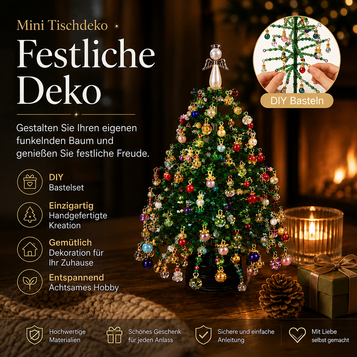 DIY Perlenbaum Bastelset – 5 saisonale Designs zum Selbermachen