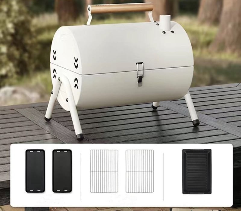 Portable Frying and Grilling Dual Purpose Grill Pan