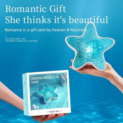 🌊Blue Ocean Wave Starfish Projector Lamp for Bedroom & Relaxation