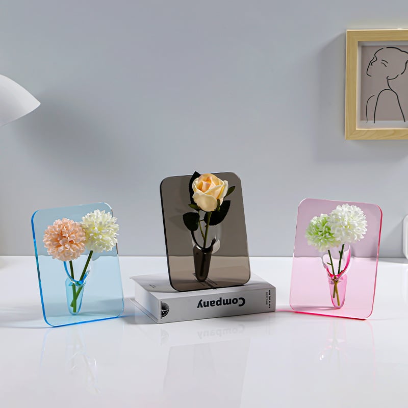 Acrylic Photo Frame Vase