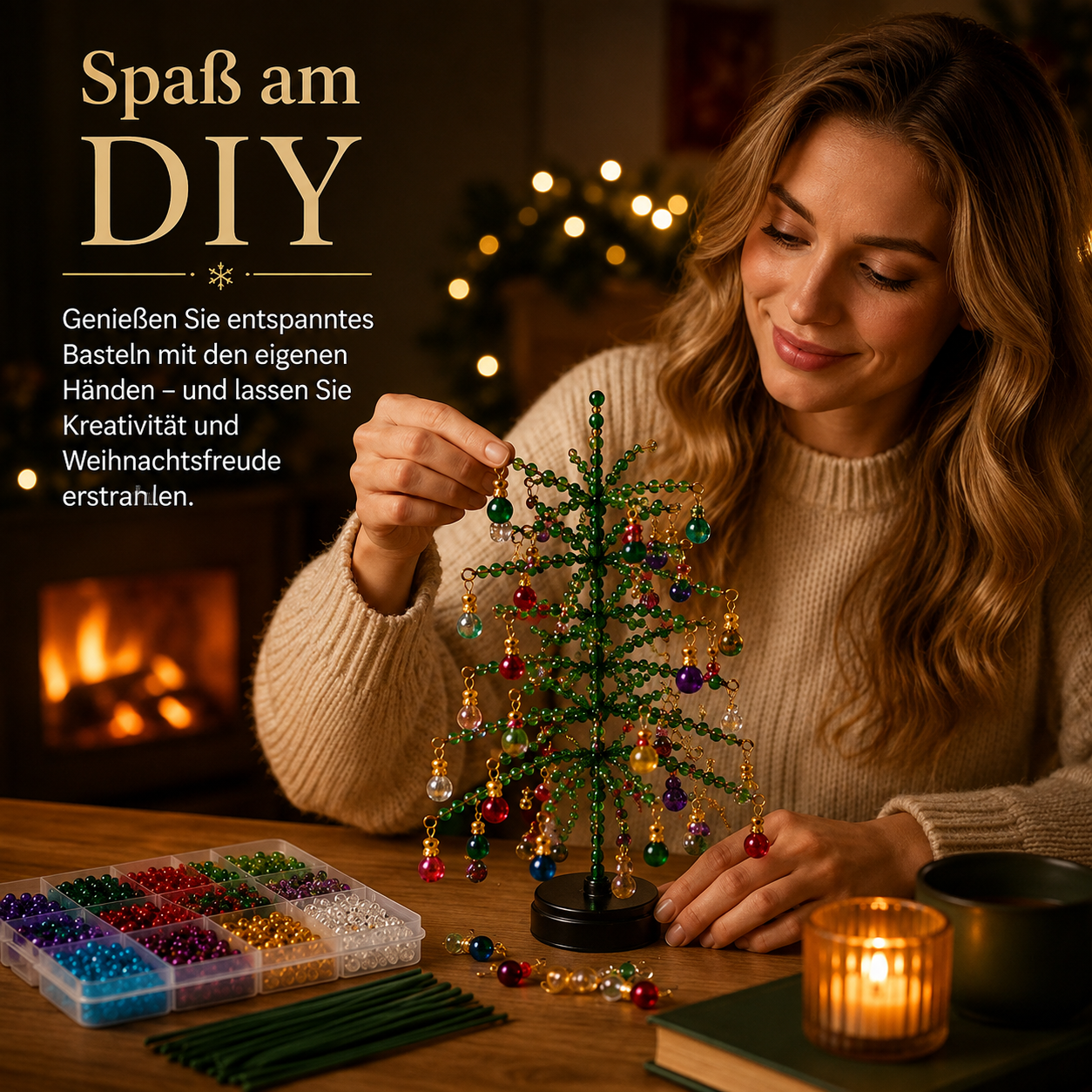 DIY Perlenbaum Bastelset – 5 saisonale Designs zum Selbermachen