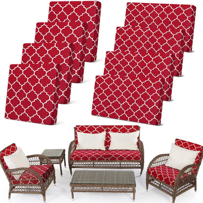 🔥70% OFF TODAY🔥 Outdoor Patio Sofa Cushion Covers 🛋️☀️ Stretch Seat Covers for Patio Chairs, Sofa & Garden Furniture