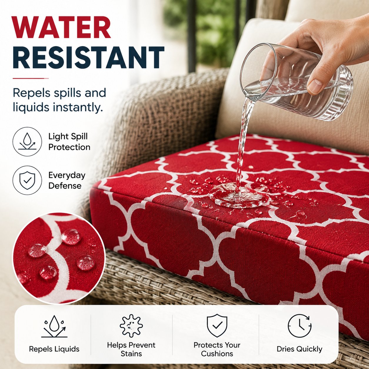 🔥70% OFF TODAY🔥 Outdoor Patio Sofa Cushion Covers 🛋️☀️ Stretch Seat Covers for Patio Chairs, Sofa & Garden Furniture