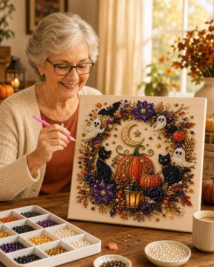 Halloween pearl art DIY kit details