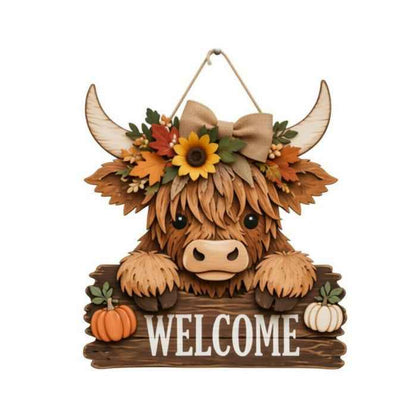 🐮🌻 Today Only 49% OFF🔥 Highland Cow Autumn Decor