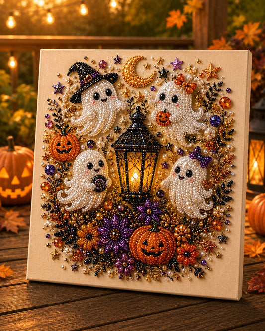 Ghost Glow Halloween pearl art DIY kit
