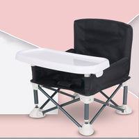 Black Dining Chair with Storage Bag
