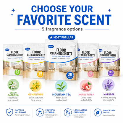 Multi-Purpose Floor Cleaning Sheets – One Sheet Cleans, Freshens & Saves Space