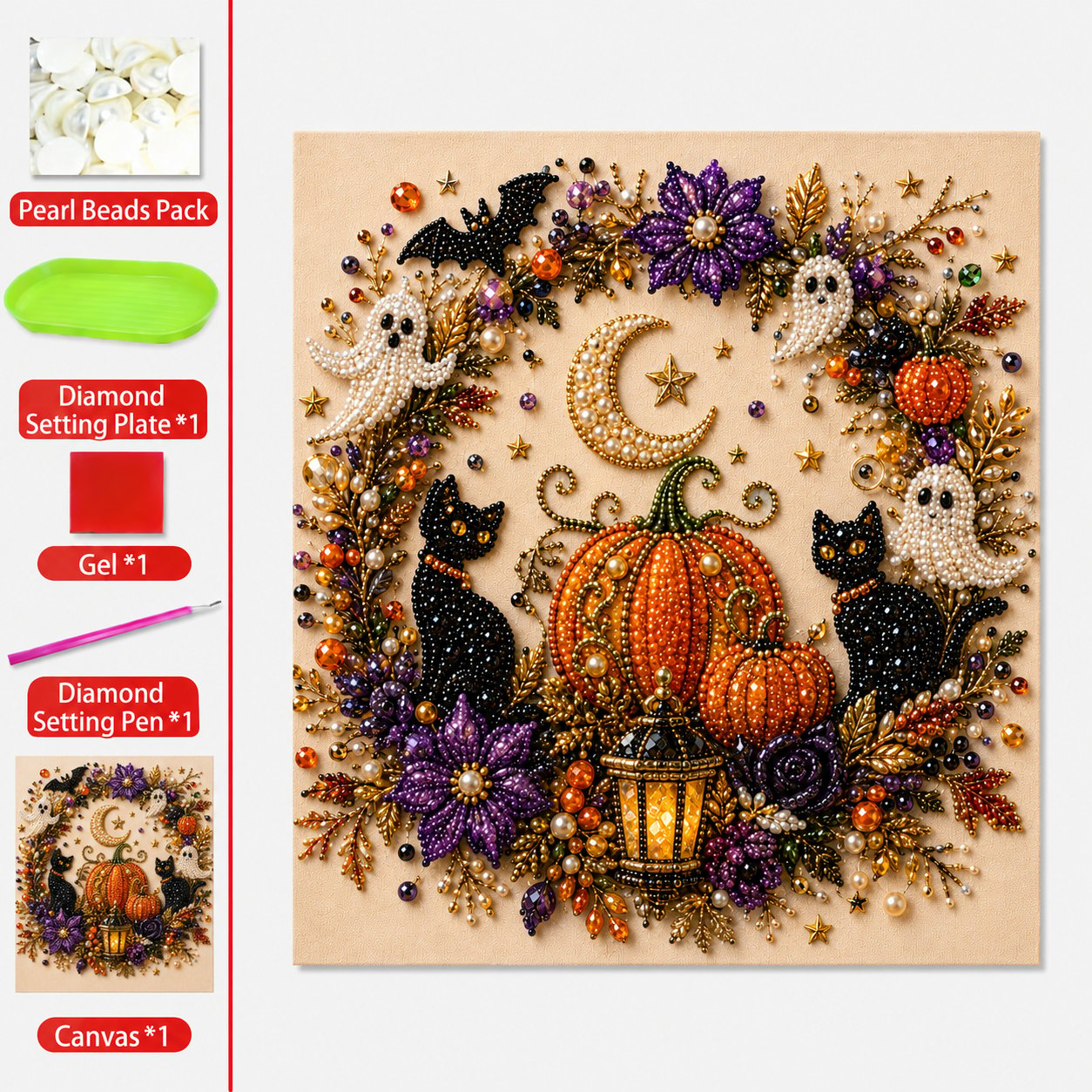 Halloween pearl art kit design collection