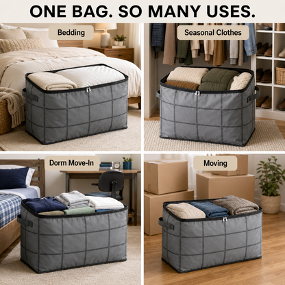 175L XXL Collapsible Storage Bag with Reinforced Handles