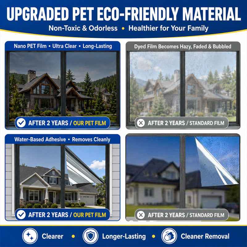 ☀️ One-Way Privacy Window Film 🪟 Block Heat, UV Rays & Prying Eyes & Comfort All Day