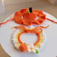 Orangenblüte – Häubchen + Kragen