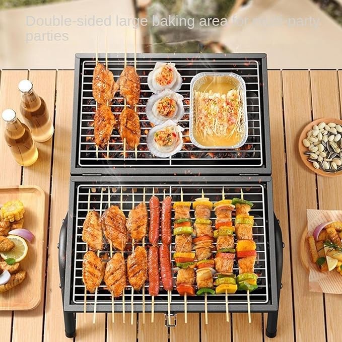 Portable Frying and Grilling Dual Purpose Grill Pan