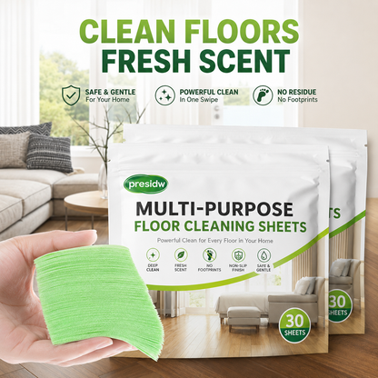 Multi-Purpose Floor Cleaning Sheets – One Sheet Cleans, Freshens & Saves Space