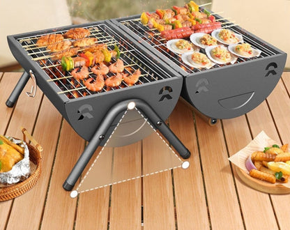Portable Frying and Grilling Dual Purpose Grill Pan