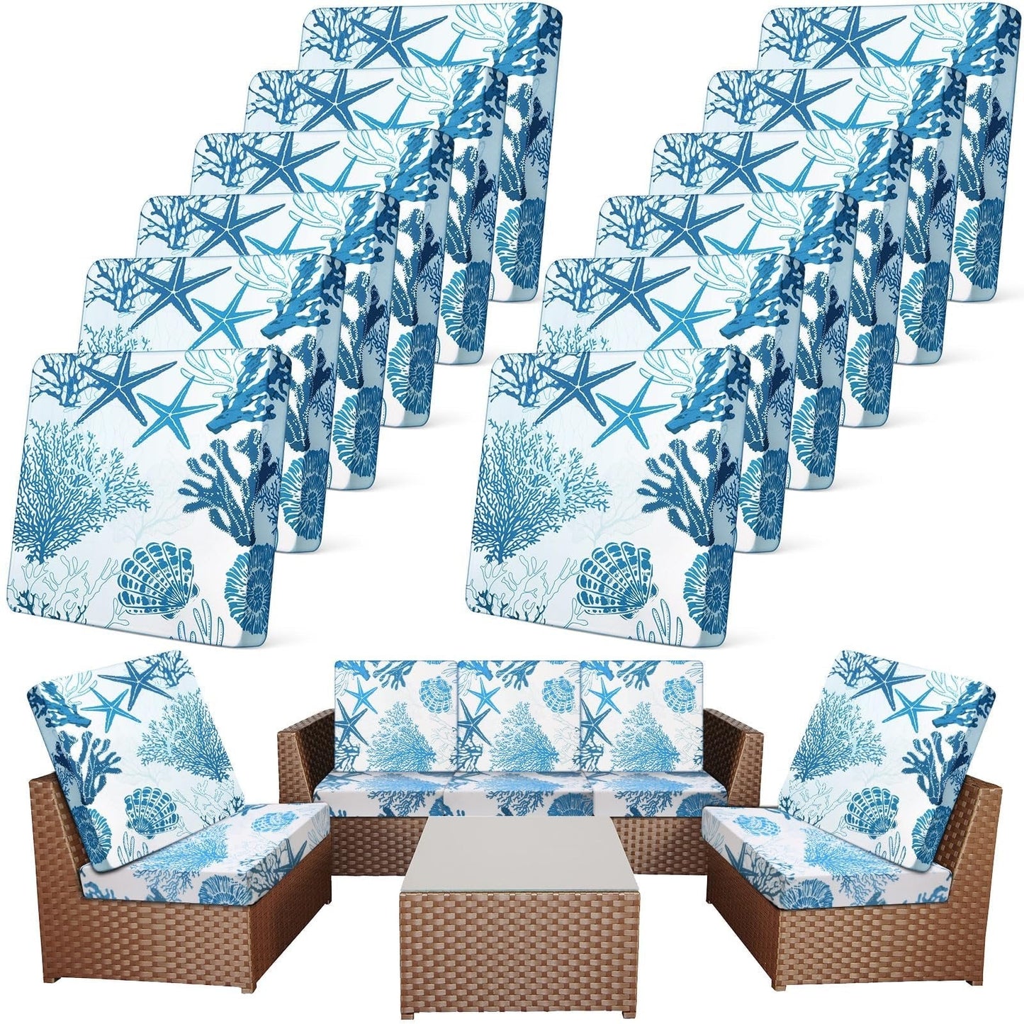 🔥70% OFF TODAY🔥 Outdoor Patio Sofa Cushion Covers 🛋️☀️ Stretch Seat Covers for Patio Chairs, Sofa & Garden Furniture