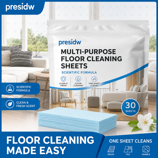 Multi-Purpose Floor Cleaning Sheets – One Sheet Cleans, Freshens & Saves Space