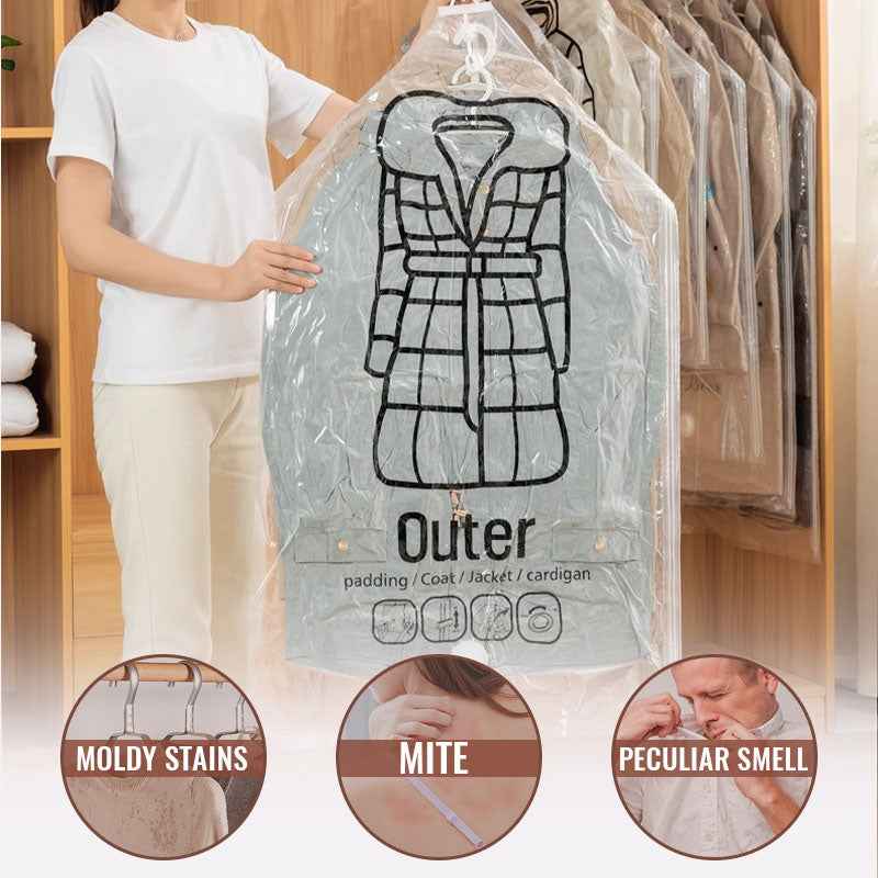 💥SAVE 40% ❤️ Hanging Vacuum Storage Bag | Space Saving Wardrobe Garment Dust Moisture Proof Clothes Organizer