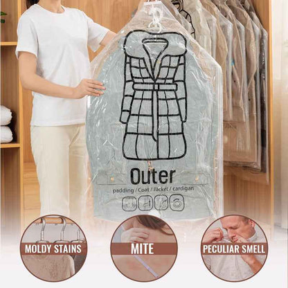 💥SAVE 40% ❤️ Hanging Vacuum Storage Bag | Space Saving Wardrobe Garment Dust Moisture Proof Clothes Organizer